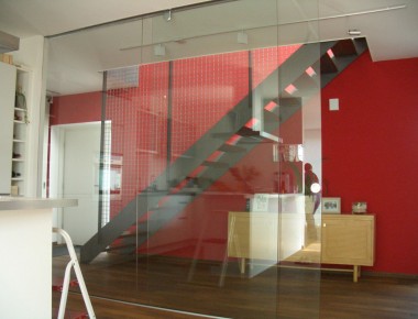 Glasschiebeanlage für ein Architektenhaus in Ingolstadt
